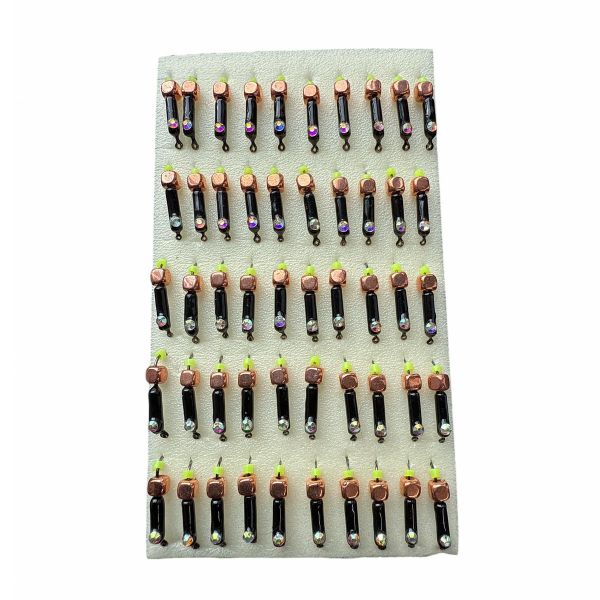 Мормишка Вольфрамова "Латишка" Гвоздик - Котяче око з кубиком мідь - МК1197