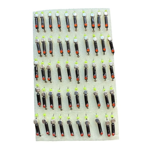 Мормишка Вольфрамова "Латишка" Гвоздик - Котяче око з кубиком срібло - 0,5 г - МК1104