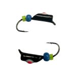 Мормишка Вольфрамова "Латишка" Гвоздик - Міні з намистинкою - Ø2,1 мм - 0,3 г - Чорний - Латвія