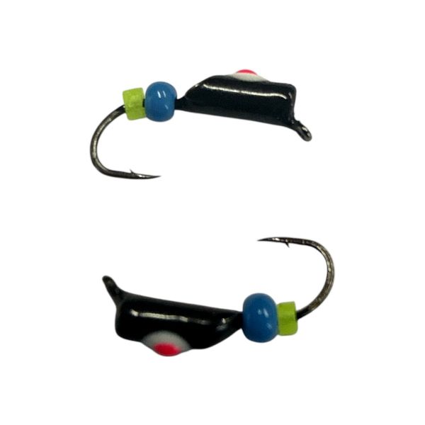 Мормишка Вольфрамова "Латишка" Гвоздик - Міні з намистинкою - Ø2,1 мм - 0,3 г - Чорний - Латвія