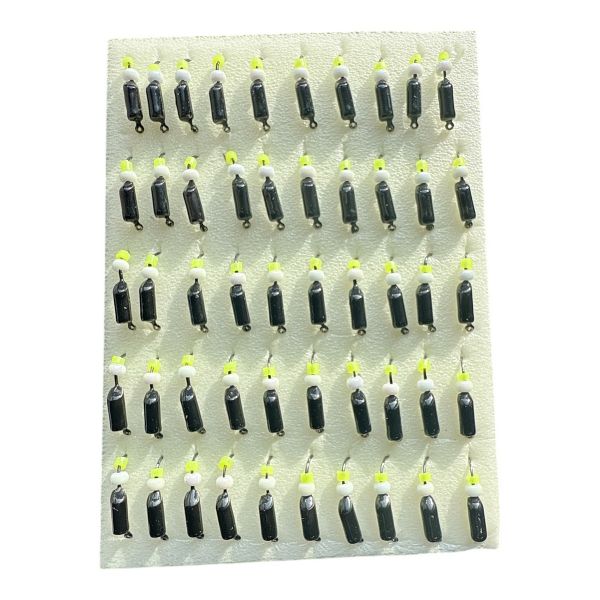 Мормишка Вольфрамова "Латишка" Гвоздик - Міні з намистинкою - Ø2 мм - 0,3 г - Чорний - Латвія