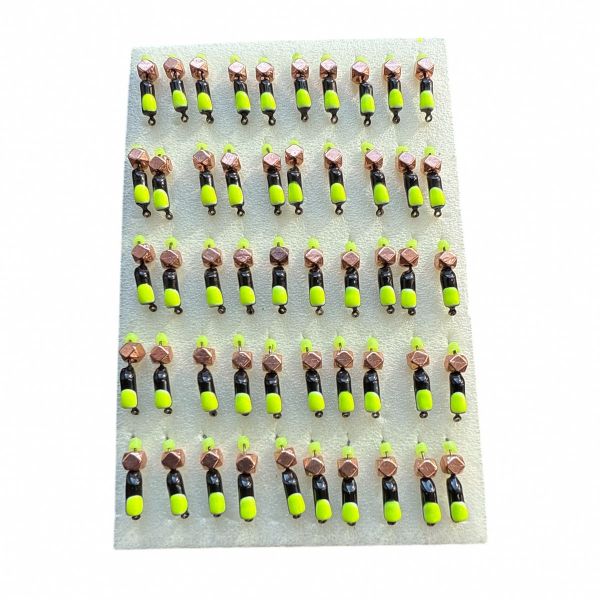 Мормишка Вольфрамова "Латишка" Гвоздик - Міні з кубиком мідь - Ø2,1 мм - 0,4 г - Чорний - Латвія