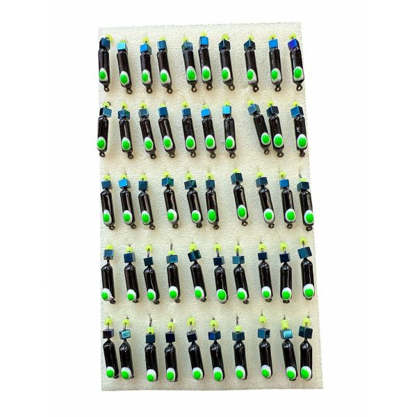 Мормишка Вольфрамова "Латишка" Гвоздик - З кубиком блакитний - 0,8 г - МК1167