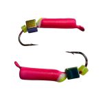 Мормишка Вольфрамова "Латишка" Гвоздик - З кубиком хамелеон - Ø2,1 мм - 0,5 г - Червоний - Латвія