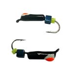 Мормишка Вольфрамова "Латишка" Гвоздик - З кубиком хамелеон - Ø2,2 мм - 0,5 г - Чорний - Латвія