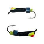 Мормишка Вольфрамова "Латишка" Гвоздик - З кубиком хамелеон - Ø2,2 мм - 0,5 г - Чорний - Латвія