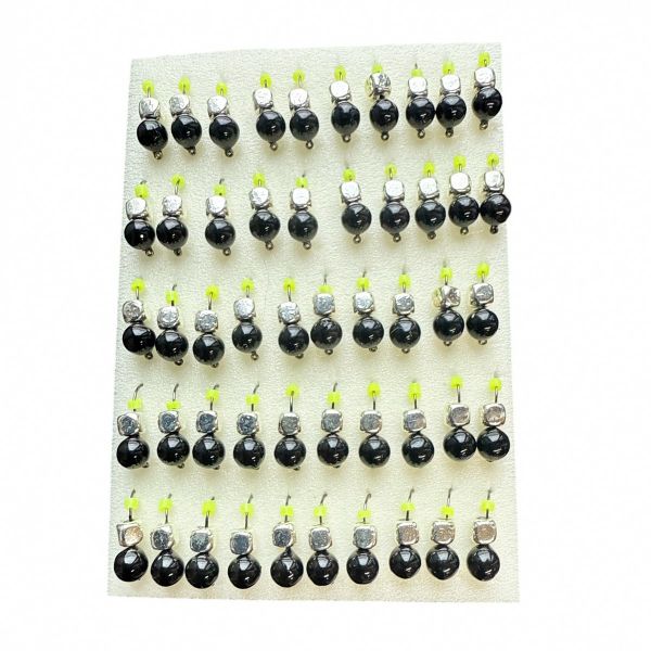 Мормишка Вольфрамова "Латишка" Куля - З кубиком срібло - МК1076