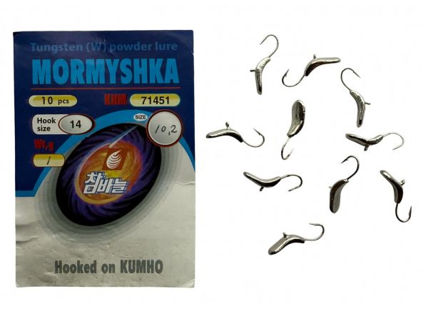 Мормишка вольфрамова - Уралка Перевертень - Прибалтика - Срібло - 10 шт/уп