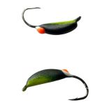 Мормишка Вольфрамова Володимирська Долька часнику - З червоною точкою - 2 мм - 0.3 г - Чорно-жовтий - Арт.601