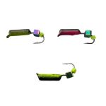 Мормишка Вольфрамова Володимирська Гвоздик - З кубиком хамелеон - 3 мм - 0.5 г - Чорно-червоно-жовтий - Арт.608