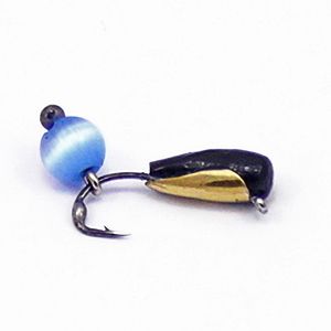 Мормишка Вольфрамова Володимирська "Гвоздик з підвісною кулькою котяче око" з/к - 3 мм - 0,75 г - Арт.172