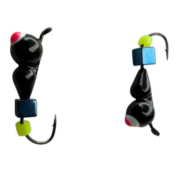 Мормишка Вольфрамова Володимирська Мураха - З кубиком хамелеон - 3 мм - 0.6 г - Чорний з червоною точкою - Арт.589