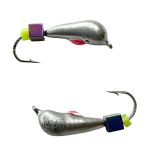 Мормишка Вольфрамова Володимирська "Уралочка" - З кубиком хамелеон - 3 мм - 0.7 г - Срібло з крапкою - Арт.587