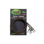 Набір петлі-лідкор з б/с вертлюгом - Технокарп - 45lb - 5 шт/уп