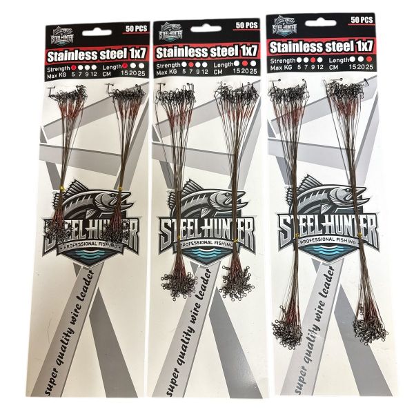 Набір повідців "Steel Hunter" Steinless steel - 15 см - Сталь - 50 шт/уп