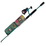 Набір спінінгіста (спінінг+котушка+коробка з наживками) - Бірюзовий