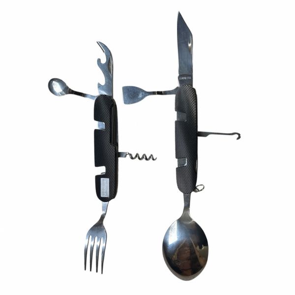 Набір туристичний Traveler багатофункціональний 9в1 - A-109ALL - Чорний