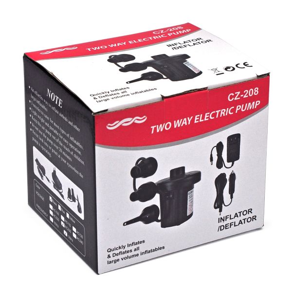 Насос електричний CZ-208 (з живленням від прикурювача і розетки 220V)