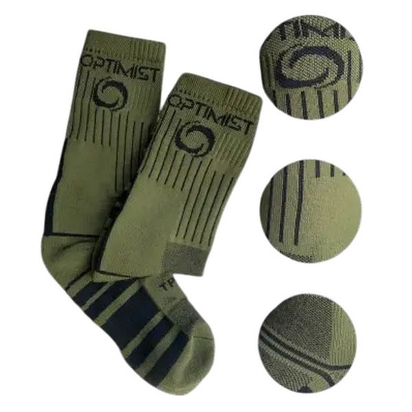 Шкарпетки "Optimist" Селезень - Амортизаційні - Трекінгові - Олива