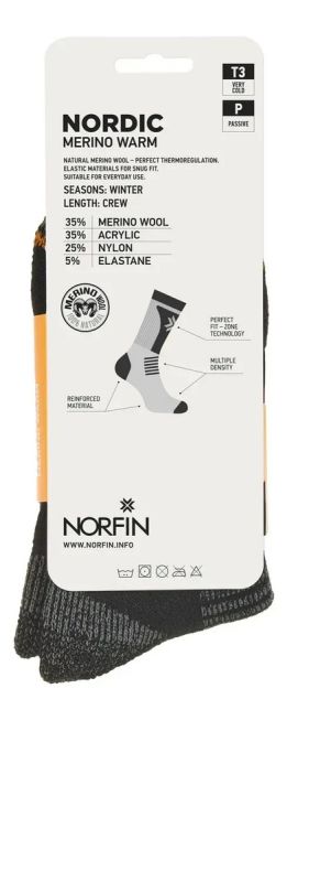 Шкарпетки Norfin T3P Nordic Merino Warm Crew