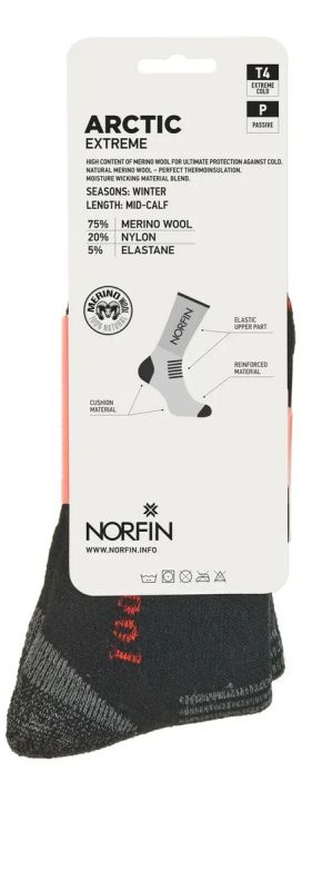 Шкарпетки Norfin T4P Arctic Merino Extreme Crew