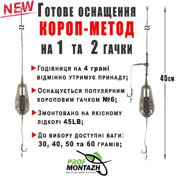 Оснастка Карп-метод - 1 крючок №6 - Профмонтаж