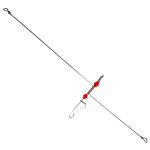 Відвід рибальський обертовий - Подвійний - 19 см - З намистинкою - Нержавіюча сталь