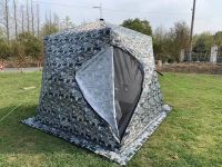 Намет-куб зимовий чотиришаровий Mircamping 2019 - Білий Камуфляж - Мобільна лазня - З підлогою