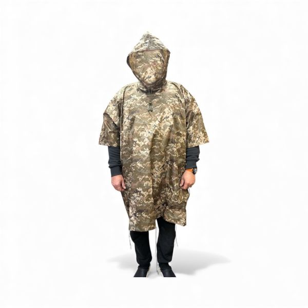 Плащ-намет Пончо - Вид №1 - ЗСУ - Піксель ММ-14