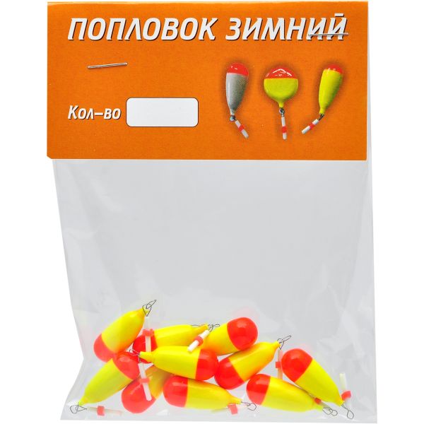 Поплавець для зимової риболовлі Рибальська лавка - Куля - Ніпель - 20x10 мм - 0,7 г - Дерево (тополя)