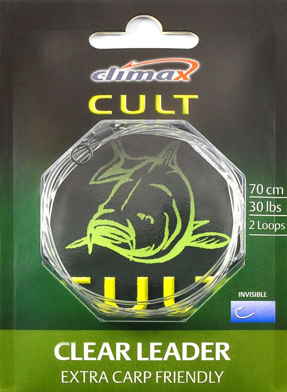 Поводок Climax CULT - Clear Leader - 70 см - Нейлон - 30lb - Clear (Прозрачный)