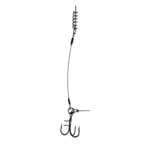 Повідець Goss для оснастки силікону Stinger Rig 1x7 - 9,5 см - Трійник №2 - 11 кг - 3 шт/уп