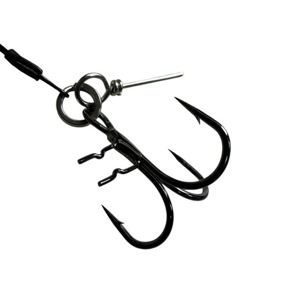 Повідець Goss для оснастки силікону Stinger Rig 1x7 - 9,5 см - Трійник №2 - 11 кг - 3 шт/уп