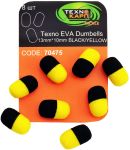 Приманка Технокарп EVA Dumbells - 13x10 мм - 8 шт/уп - Чорно-жовтий