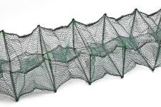 Раколовка гармошка - 10 метрів - 25x38 - Кордова нитка - Вічко 7 мм - 20 входів - Зелена