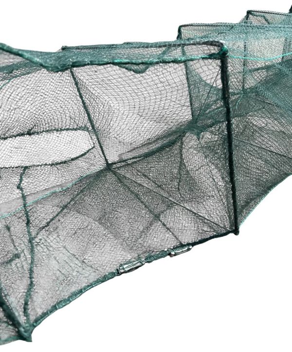 Раколовка гармошка Wolf №32 - 6 м - 43x33 см - Вічко 5 мм - 8 входів - Зелений