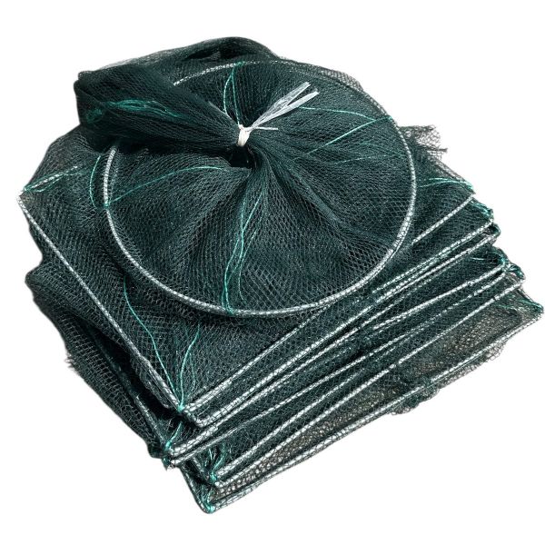 Раколовка гармошка Wolf №32 - 6 м - 43x33 см - Вічко 5 мм - 8 входів - Зелений