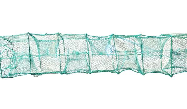 Раколовка - Кордова нитка посилена (15 ниток) - Вічко 20 мм - 21 вхід - 26x38 - Зелена - 8 м