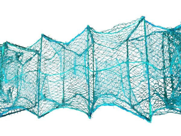 Раколовка - Кордова нитка посилена (15 ниток) - Вічко 20 мм - 21 вхід - 26x38 - Зелена - 8 м