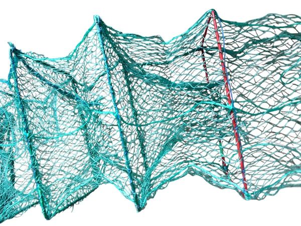 Раколовка - Кордова нитка посилена (15 ниток) - Вічко 20 мм - 21 вхід - 26x38 - Зелена - 8 м
