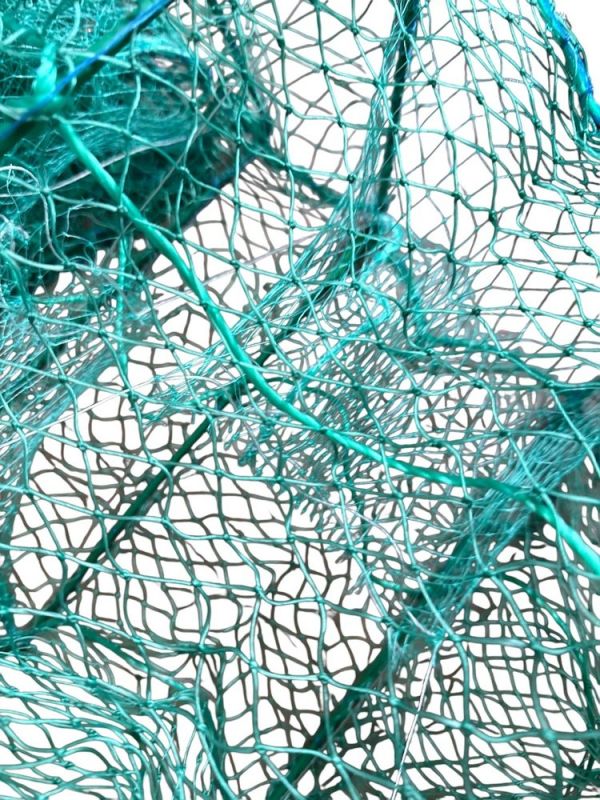 Раколовка - Кордова нитка посилена (15 ниток) - Вічко 20 мм - 21 вхід - 26x38 - Зелена - 8 м