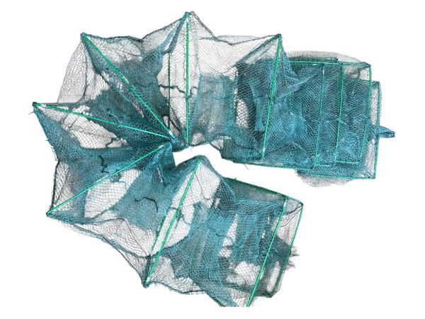 Раколовка - Кордова нитка - Вічко 7 мм - 12 входів - 25x30 - Зелений - 5 м