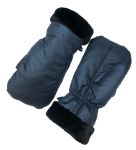Рукавиці зимові - Штучне хутро - Поліестер - XL - Темно-синій