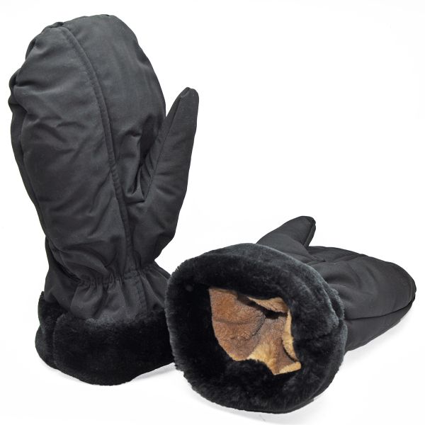 Рукавиці зимові - Штучне хутро - Поліестер - XL - Чорний