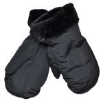 Рукавиці зимові - Штучне хутро - Поліестер - XL - Чорний