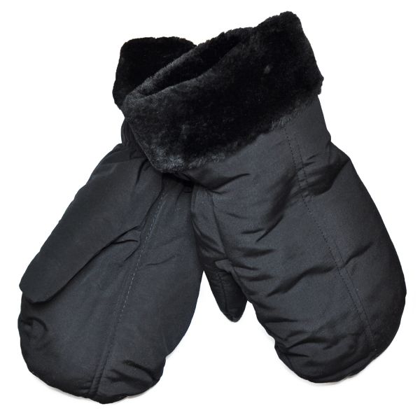 Рукавиці зимові - Штучне хутро - Поліестер - XL - Чорний