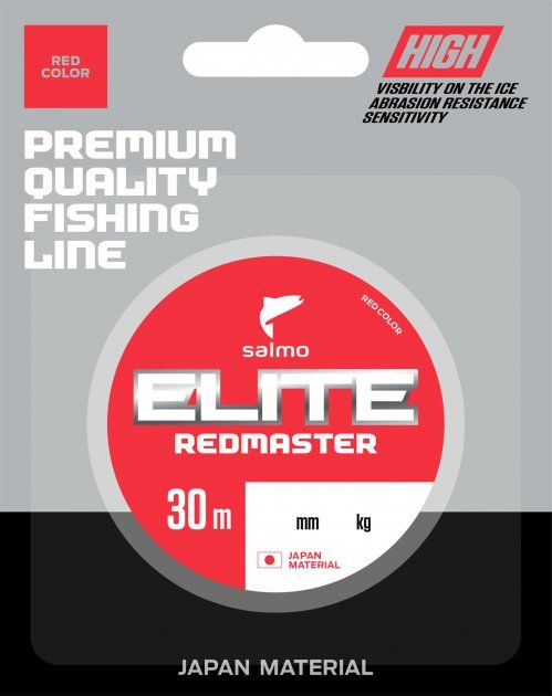Жилка монофільна для зимової риболовлі Salmo Elite Redmaster - 4512 - Червоний - 30 м