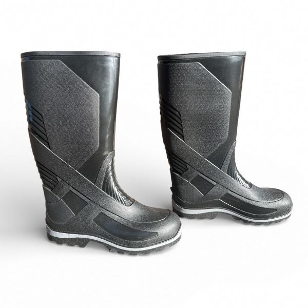 Чоботи Realpaks чоловічі СМ-5/3 - Триколірні - ПВХ - Чорний/Сірий/Чорний