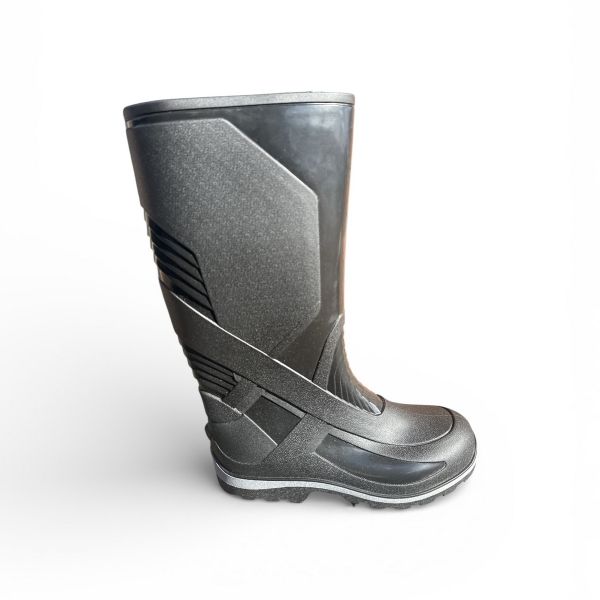 Чоботи Realpaks чоловічі СМ-5/3 - Триколірні - ПВХ - Чорний/Сірий/Чорний