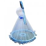 Кастингова сітка, парашут з кільцем Фрісбі - 2 м - Вічко Ø12 мм - Жилка